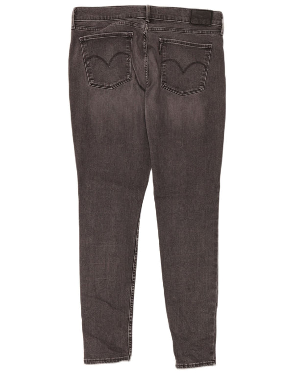 LEVI'S Womens 710 Super Skinny Jeans W32 L30 Grey Cotton