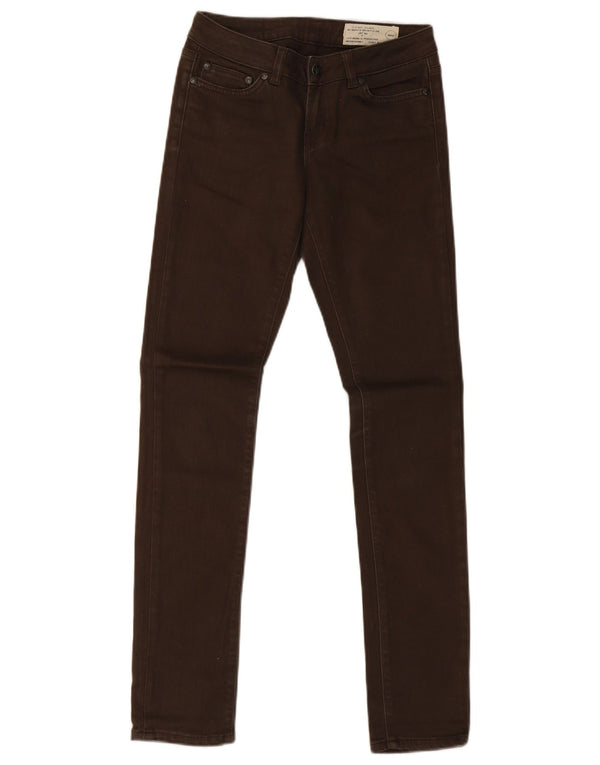 Blugi skinny pentru femei All Saints L25 L32 bumbac maro