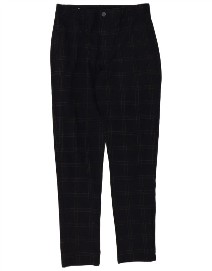 Pantaloni chino slim pentru bărbați Zara Mici L30 L29 Poliester cu carouri bleumarin