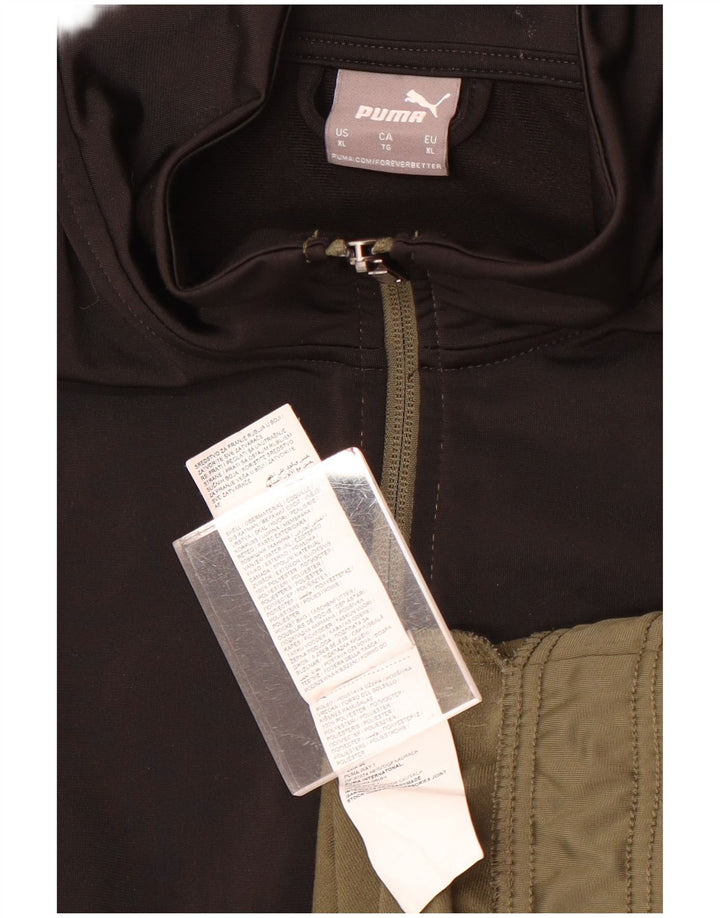 Jachetă de trening pentru bărbați Puma, XL, kaki, poliester color bloc