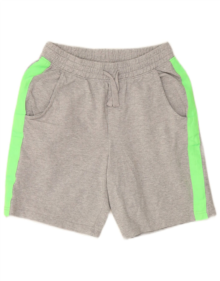 BENETTON Pantaloni scurți sport pentru băieți 11-12 ani 2XL, gri, bumbac color bloc