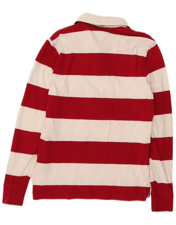 Tricou polo de rugby Tommy Hilfiger pentru bărbați, cu dungi roșii mici