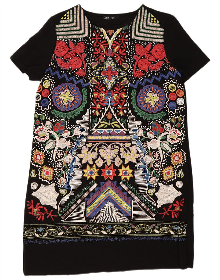 Rochie Schimbată pentru Damă Zara cu model abstract UK 14 Medium Black