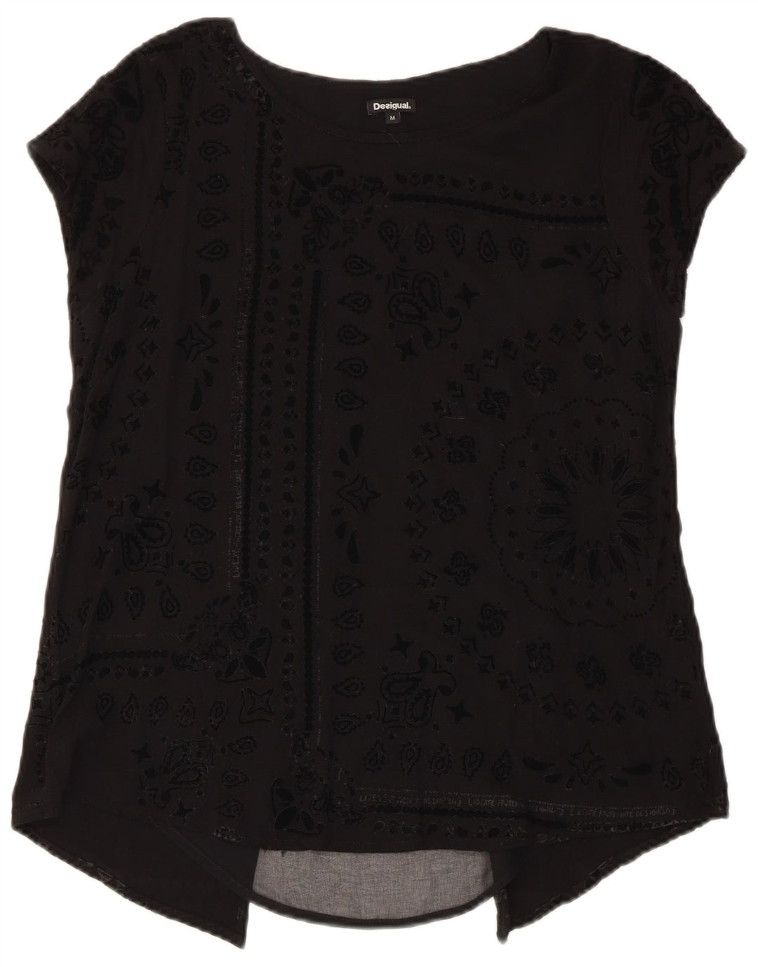 Bluză Desigual Femei Top UK 12 Medium Black Paisley