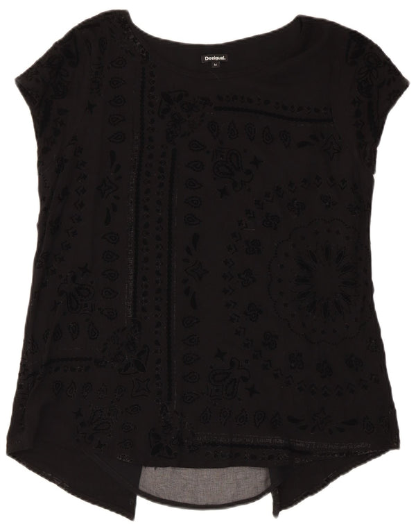 Bluză Desigual Femei Top UK 12 Medium Black Paisley