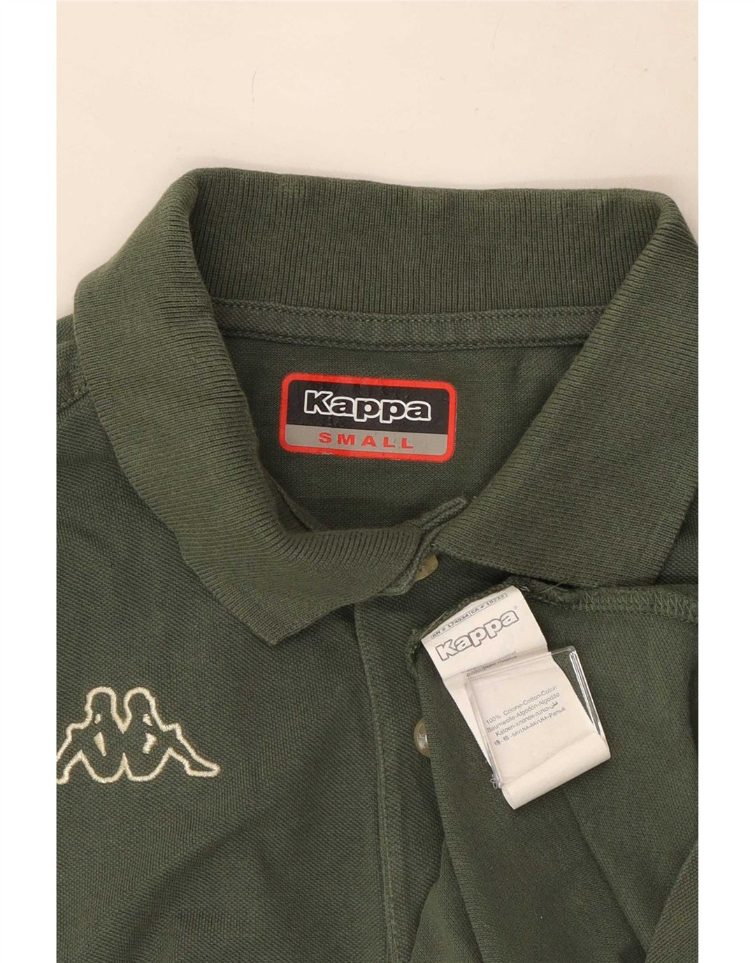 Cămașă polo pentru bărbați Kappa Bumbac verde mic