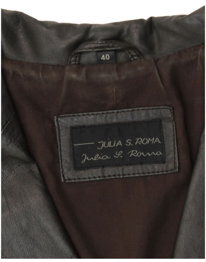 Julia S. Roma Jachetă Blazer pentru Femei cu 2 Nasturi IT 40 Maro Mic