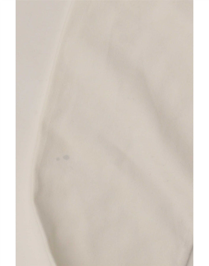 Pulover Lacoste pentru femei, cu fermoar, mărimea 40, bumbac alb mediu