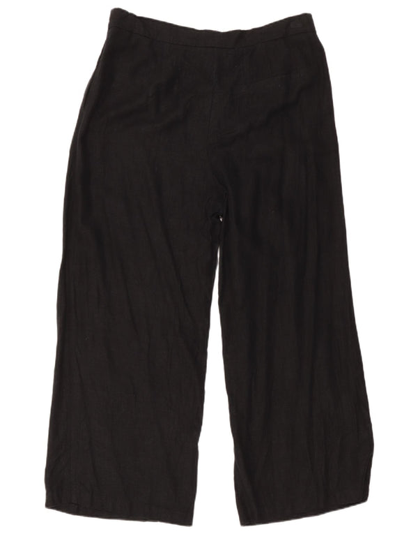 Marks & Spencer Pantaloni chino pentru femei cu picioare largi UK 14 Large W32 L27 Negru