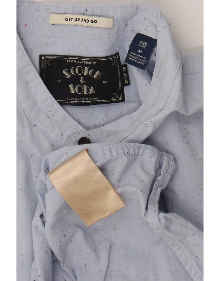 Cămașă pentru bărbați Scotch & Soda, bumbac cu pete albastru mediu