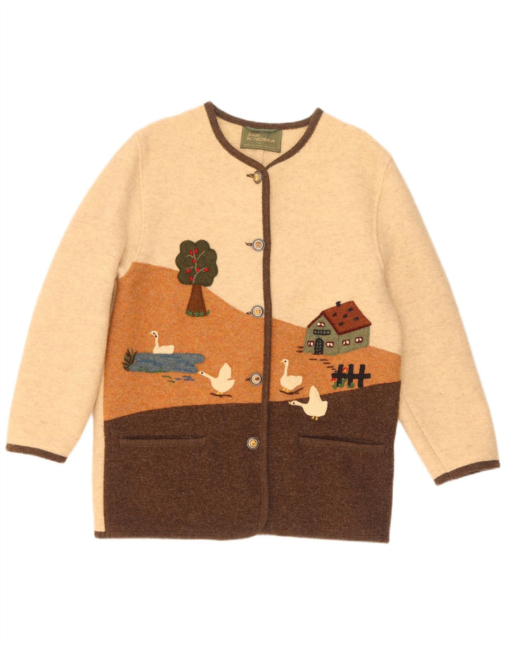 Pulover cardigan supradimensionat pentru femei Sigi Scheiber EU 36 Mic Bej