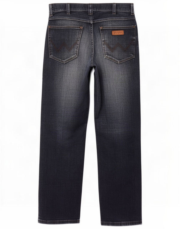 Wrangler Mens Roxboro Bootcut Jeans W30 L32 Navy Blue Cotton
