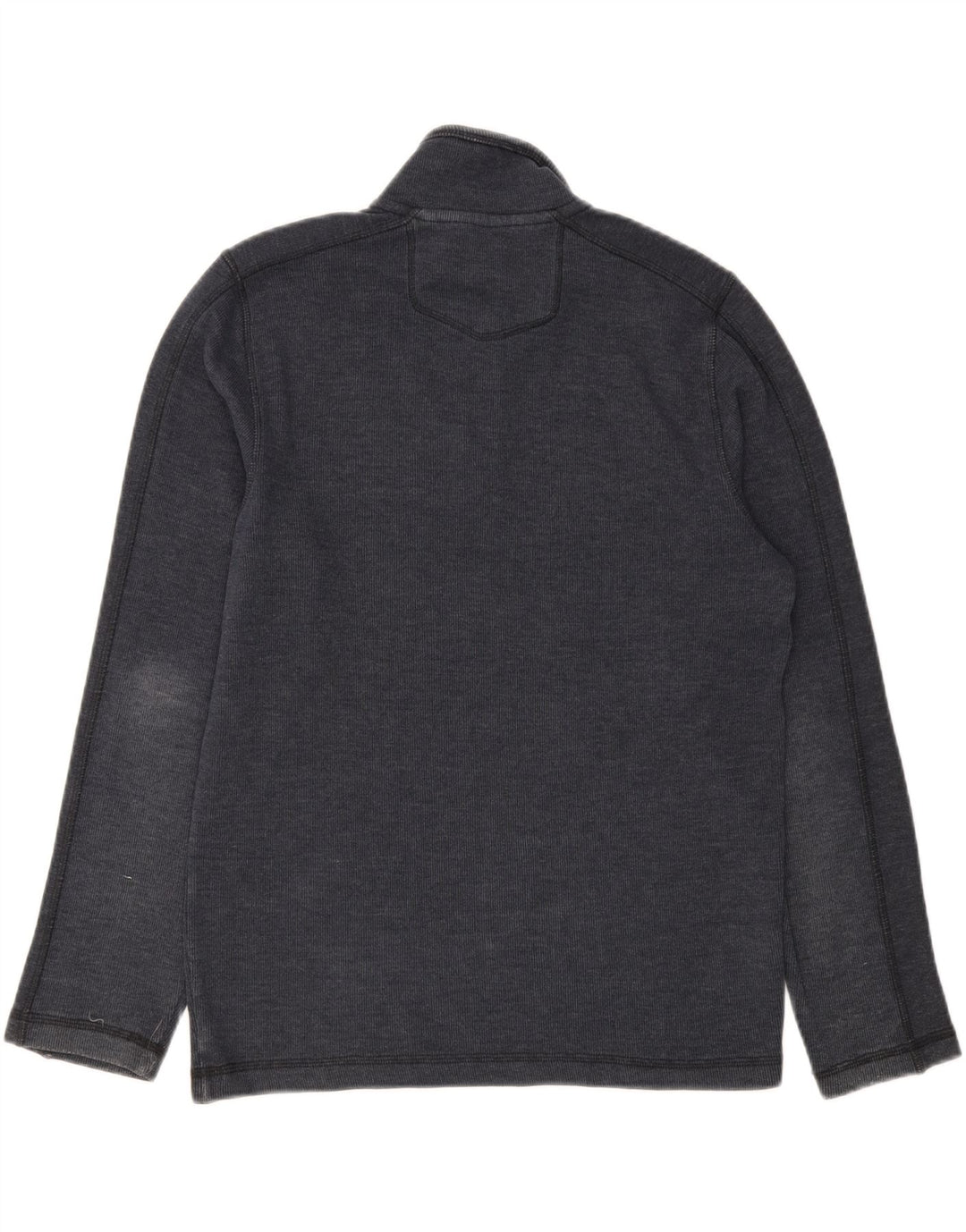 EDDIE BAUER Mens Zip Neck Sweatshirt Jumper Small Navy Blue Cotton Vintage Eddie Bauer and Second-Hand Eddie Bauer from Messina Hembry 