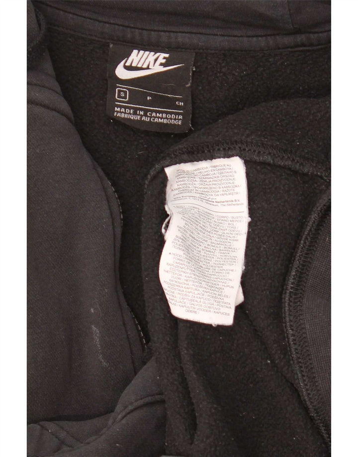 Pulover Nike pentru bărbați, cu fermoar, bumbac, negru