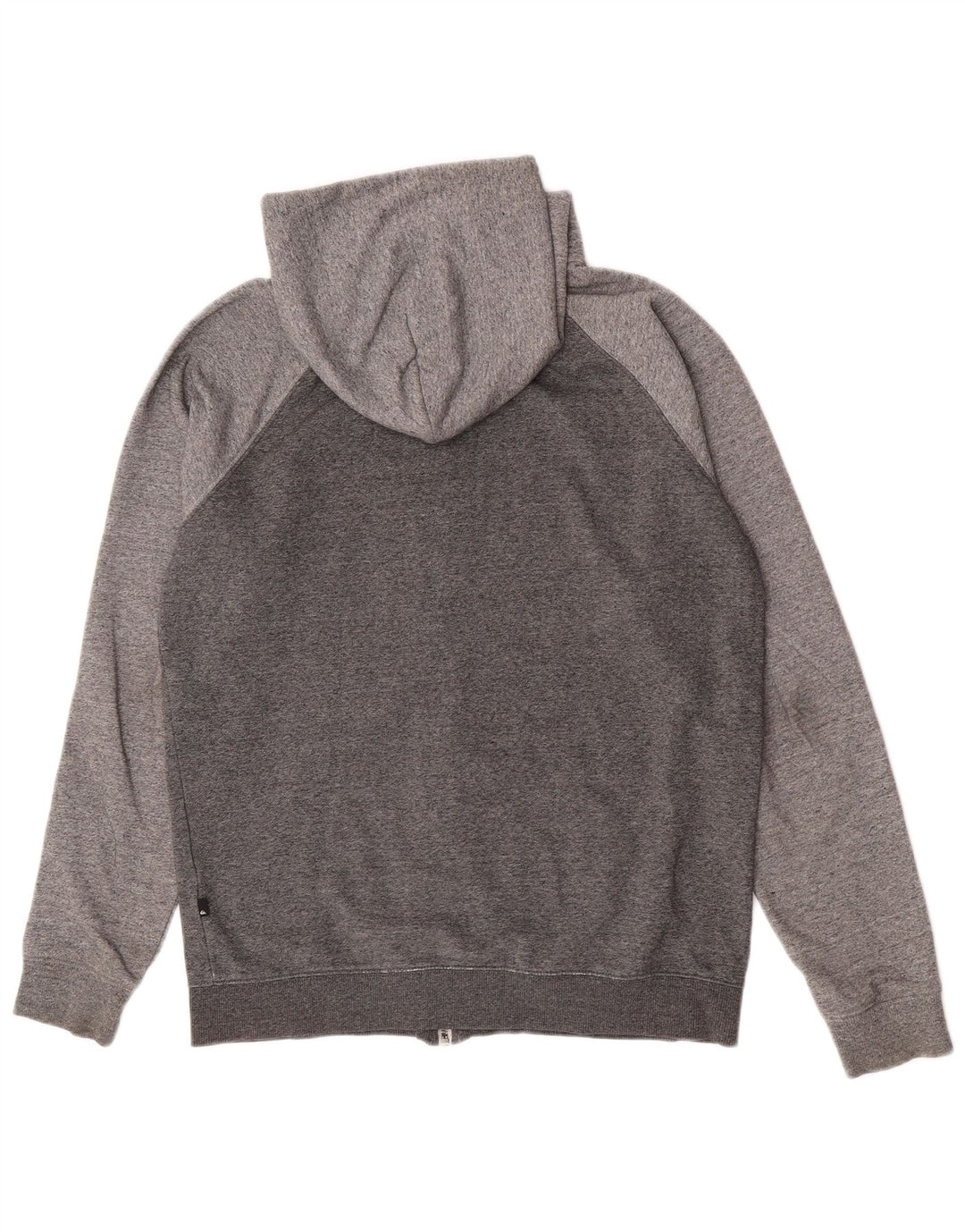 Pulover QUIKSILVER pentru bărbați, cu fermoar, din bumbac color bloc, gri mediu