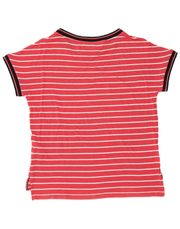 Tricou cu mânecă scurtă pentru femei Tommy Hilfiger Top UK 10 Small Red Striped