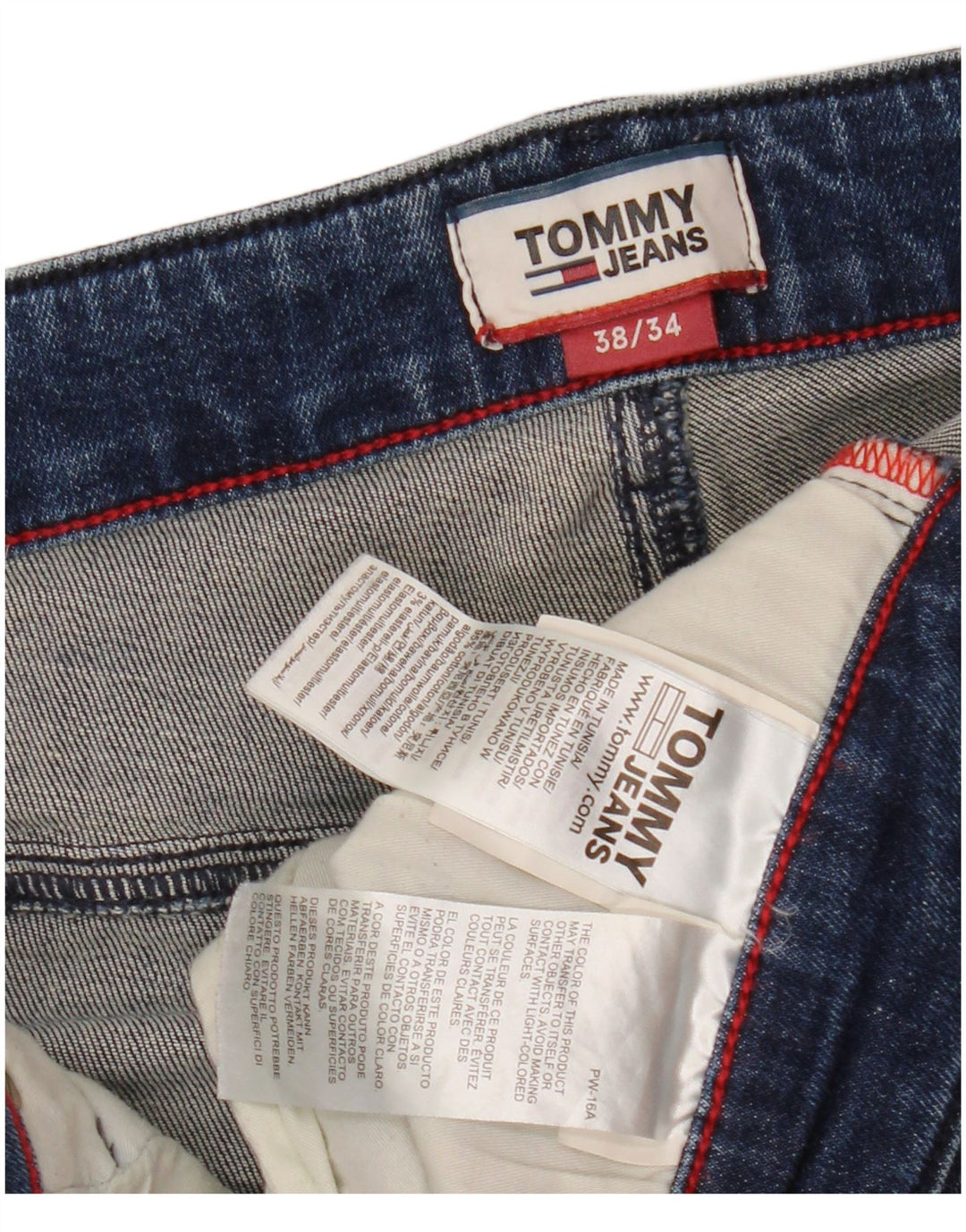 Blugi subțiri pentru bărbați TOMMY HILFIGER L38 L34 Bumbac albastru