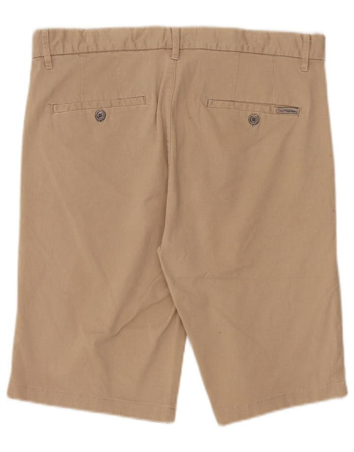 Pantaloni scurți chino Calvin Klein pentru bărbați W32, bumbac mediu bej
