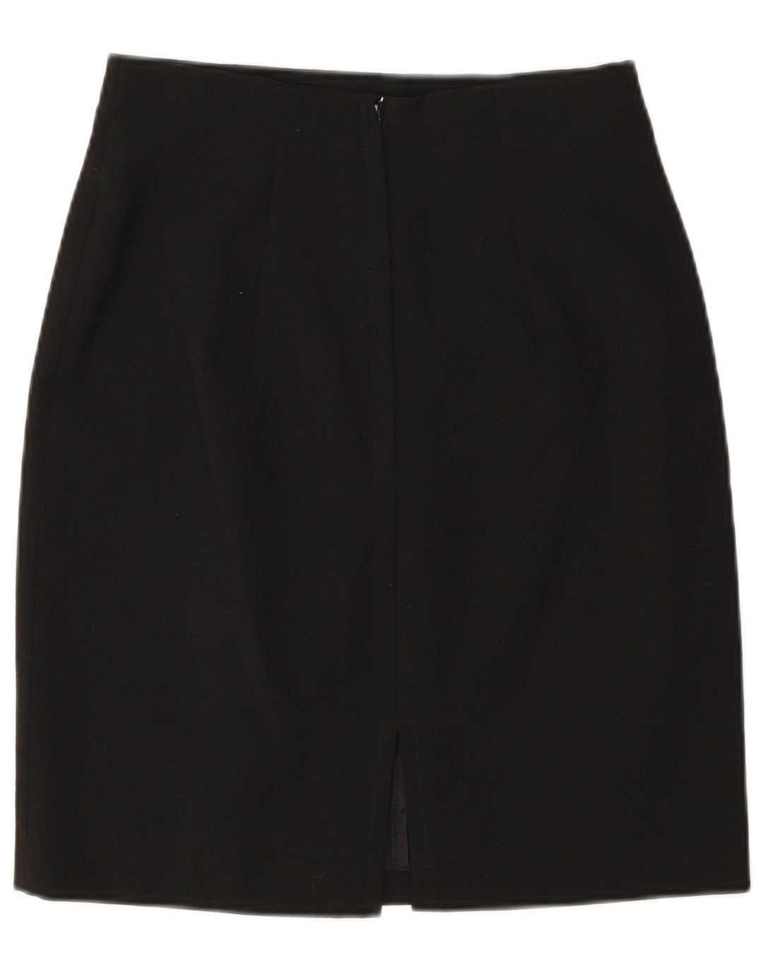 VINTAGE Womens Pencil Skirt UK 14 Medium W27 Black Polyester