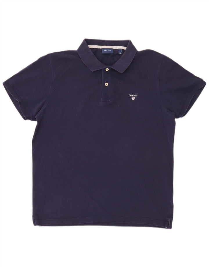 Tricou polo pentru bărbați Gant, mare, albastru bleumarin, bumbac