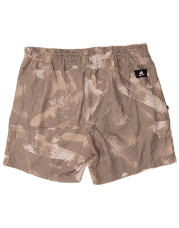 Pantaloni scurți sport pentru bărbați Adidas, mari, gri, poliester Tie Dye