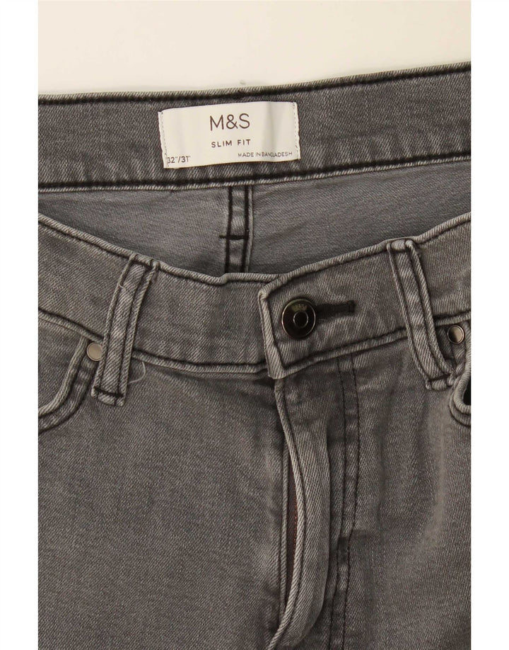 Blugi slim pentru bărbați Marks & Spencer W32 L31 gri