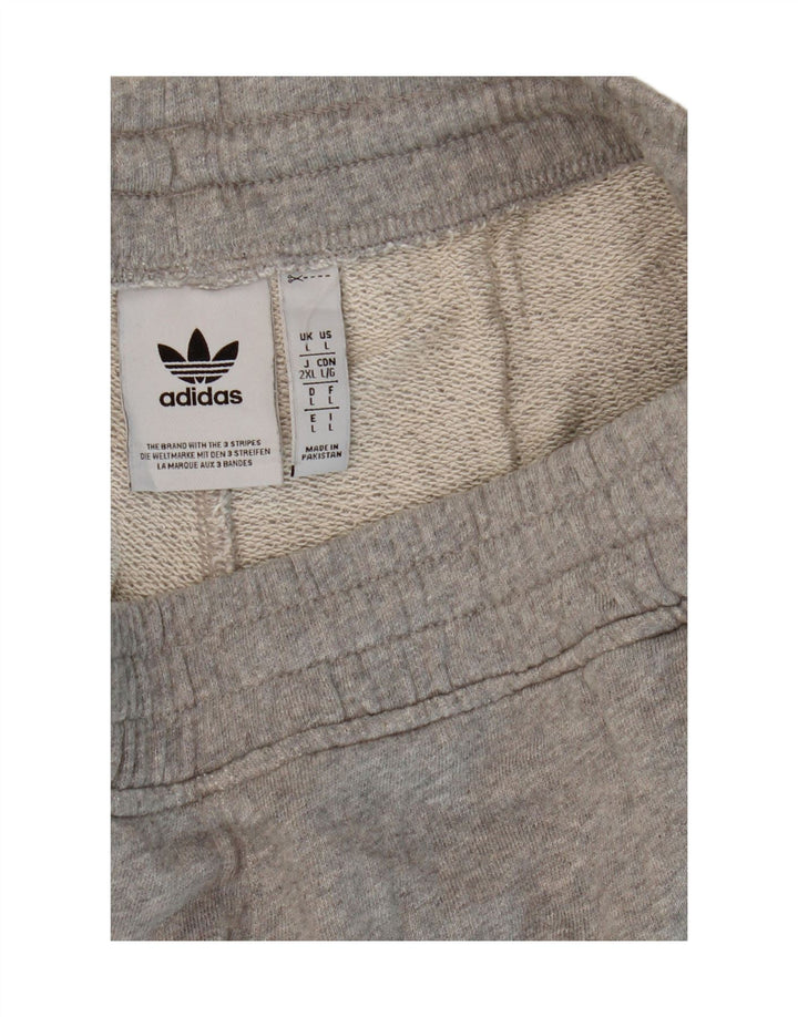 Pantaloni scurți sport cargo adidas pentru bărbați, mari, gri, bumbac