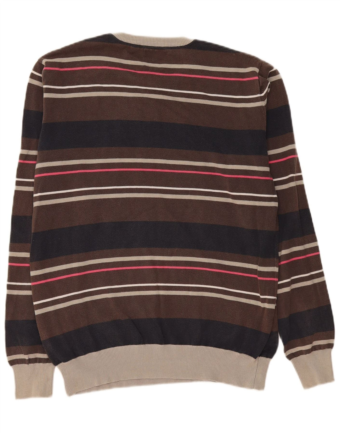 Pulover Jack & Jones pentru bărbați, cu grafică, cu decolteu, maro mediu