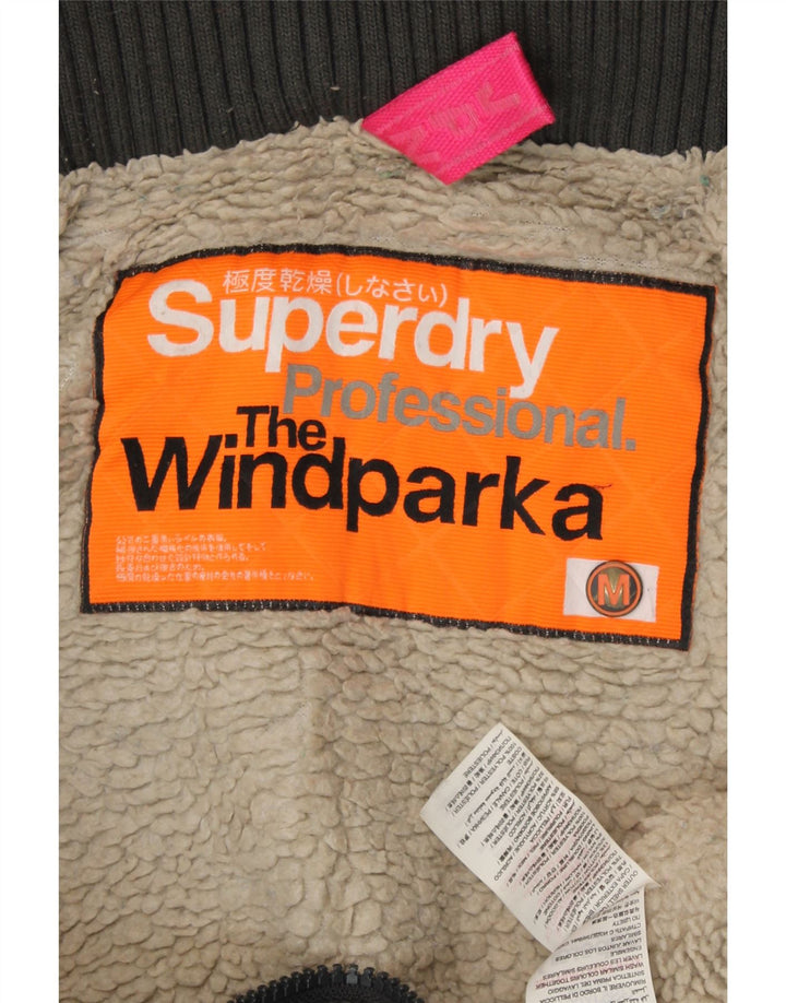 SUPERDRY pentru femei The windparka Graphic Parka Jacket UK 14 Medium Grey