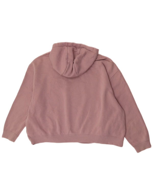 Pulover cu glugă supradimensionat cu grafic Nike pentru femei UK 16, mare, roz, bumbac