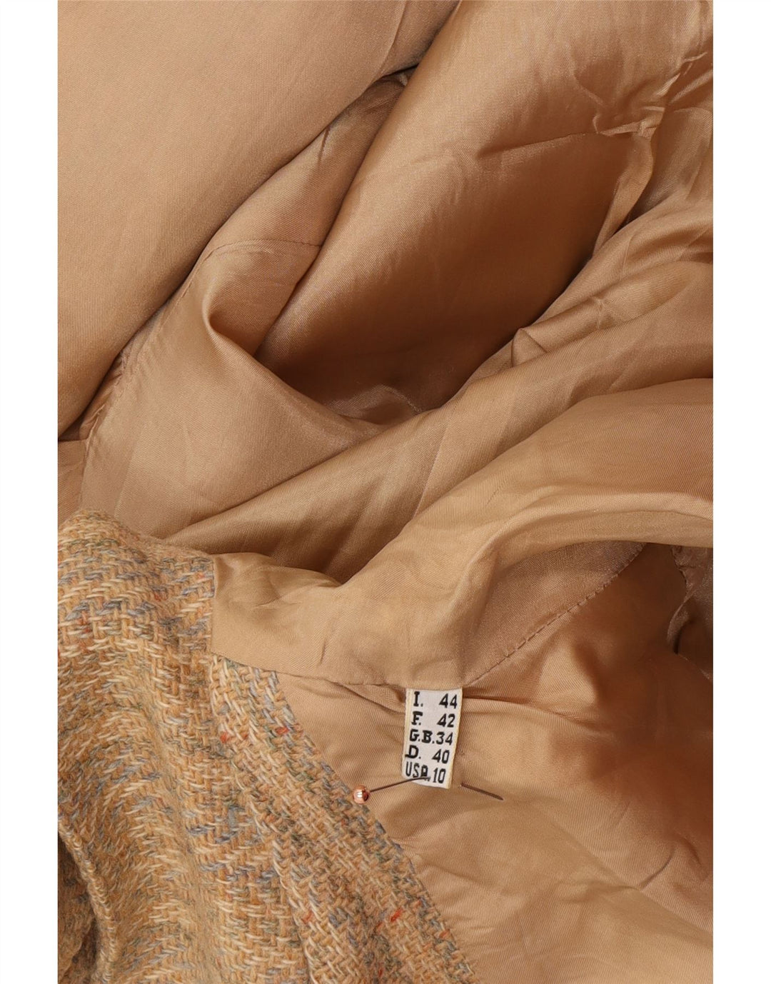 Sacou FENDI pentru femei cu 2 nasturi IT 44 Medium Bej cu dungi Clasic