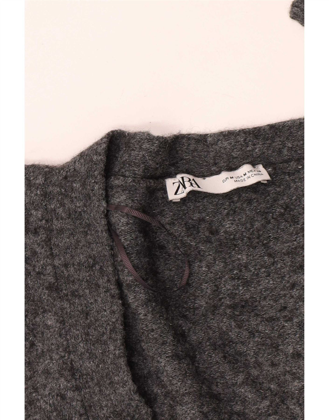 Pulover cardigan pentru femei Zara UK 14 Medium Gri Pete