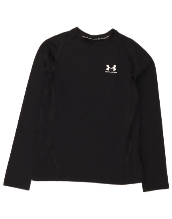Under Armour Boys Heat Gear Top cu mânecă lungă 9-10 ani mediu negru