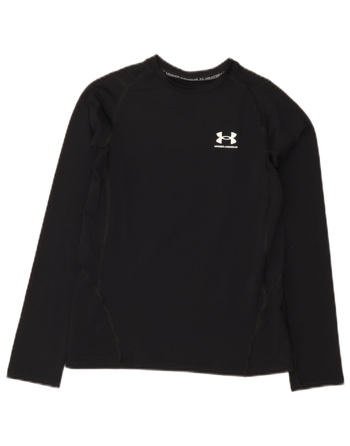 Under Armour Boys Heat Gear Top cu mânecă lungă 9-10 ani mediu negru