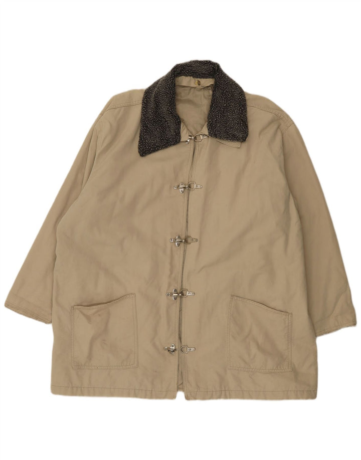 Jachetă vintage pentru bărbați UK 46 3XL bej bumbac