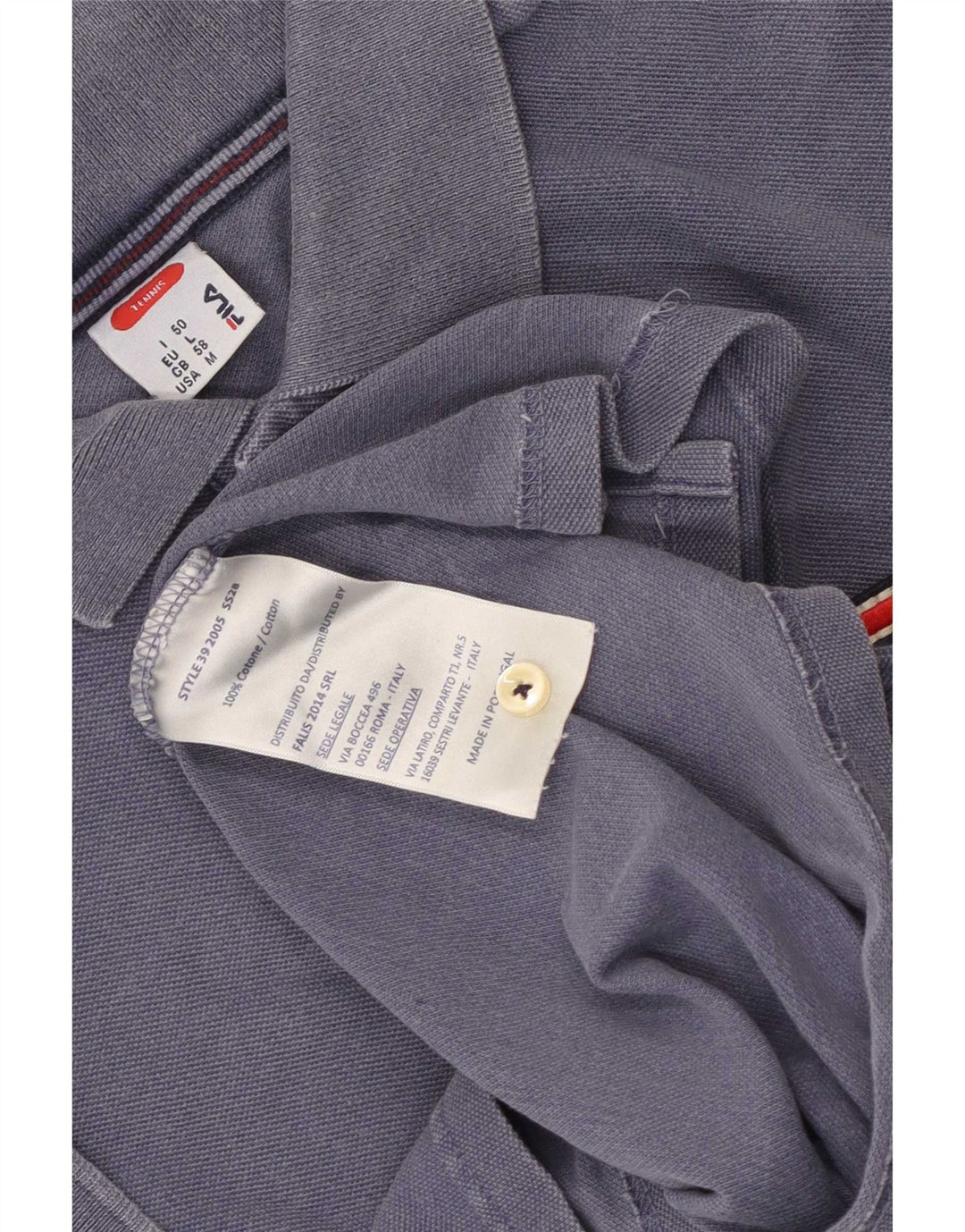 Tricou Polo Fila Bărbați IT 58 Bumbac Albastru Mediu