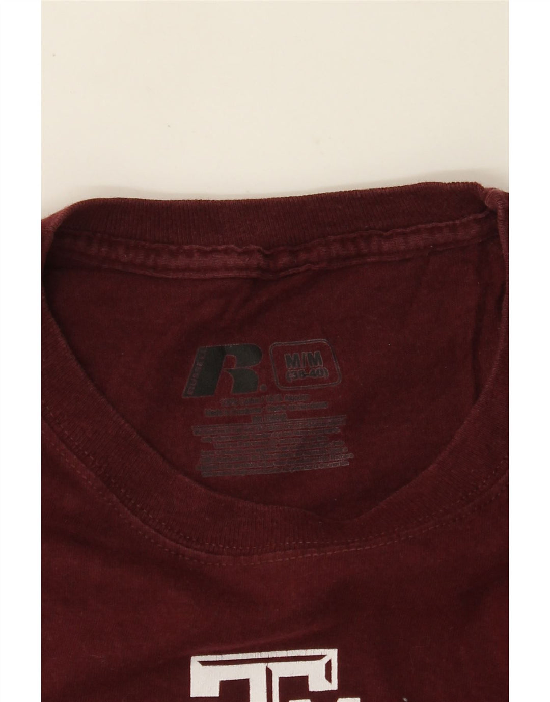 RUSSELL ATHLETIC Tricou grafic pentru bărbați Top UK 38/40 Medium Burgundy
