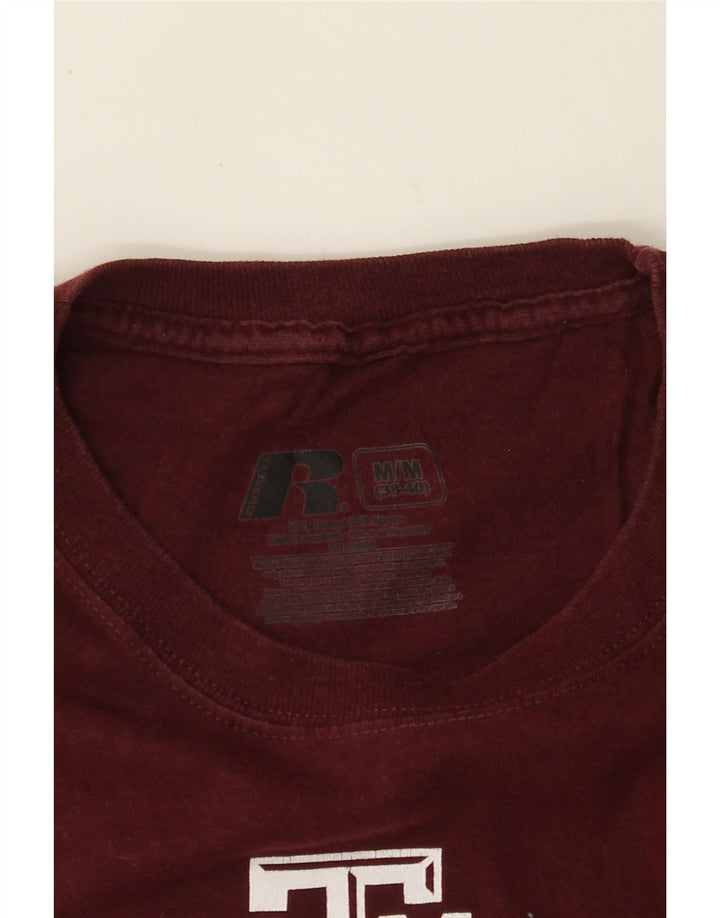 RUSSELL ATHLETIC Tricou grafic pentru bărbați Top UK 38/40 Medium Burgundy