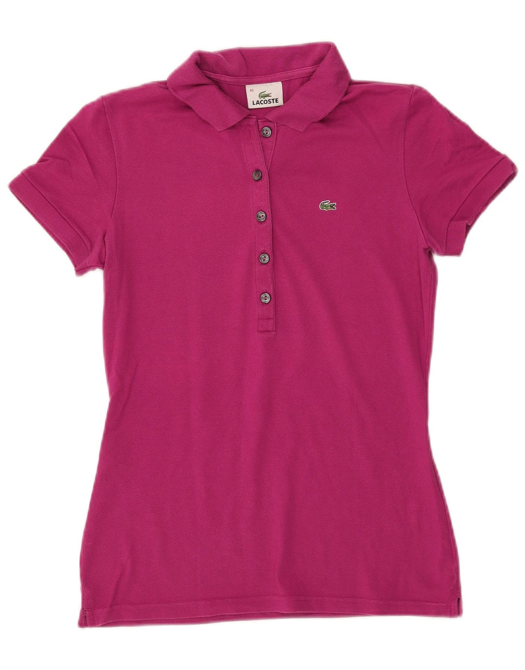 Tricou polo Lacoste pentru femei marimea 40 bumbac roz mediu