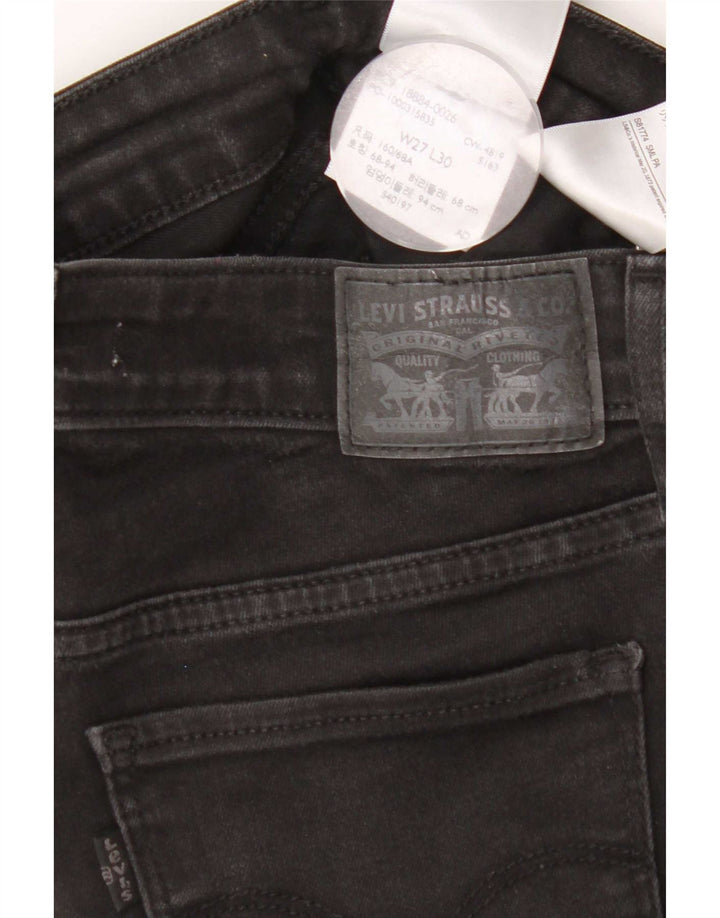 Blugi Levi's 712 Slim pentru femei W27 L30 bumbac negru