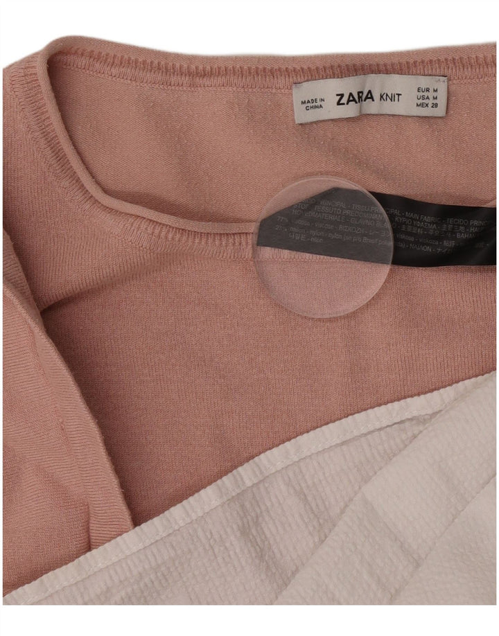 Bluză supradimensionată pentru femei Zara UK 14 Roz mediu, viscoză