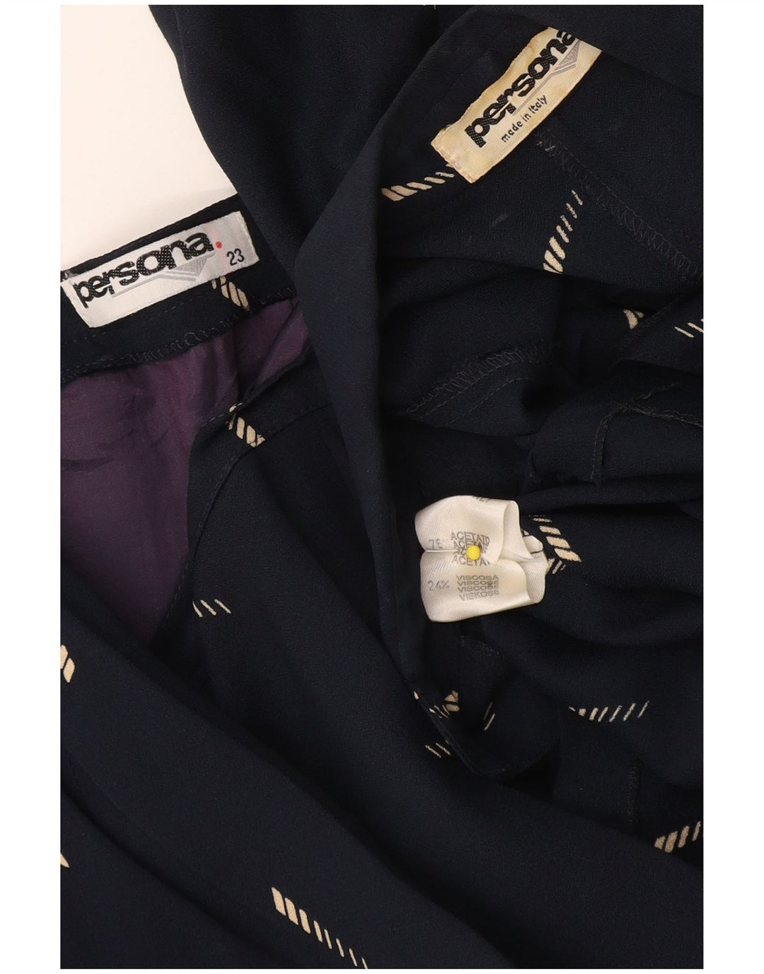 Set de fuste Persona din 2 piese pentru femei Mărimea 23 Medium W32 Bleumarin Geometric