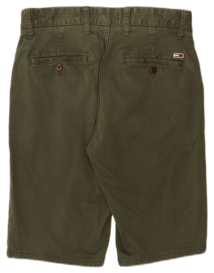 Pantaloni scurti chino TOMMY HILFIGER pentru femei W28 bumbac kaki mediu