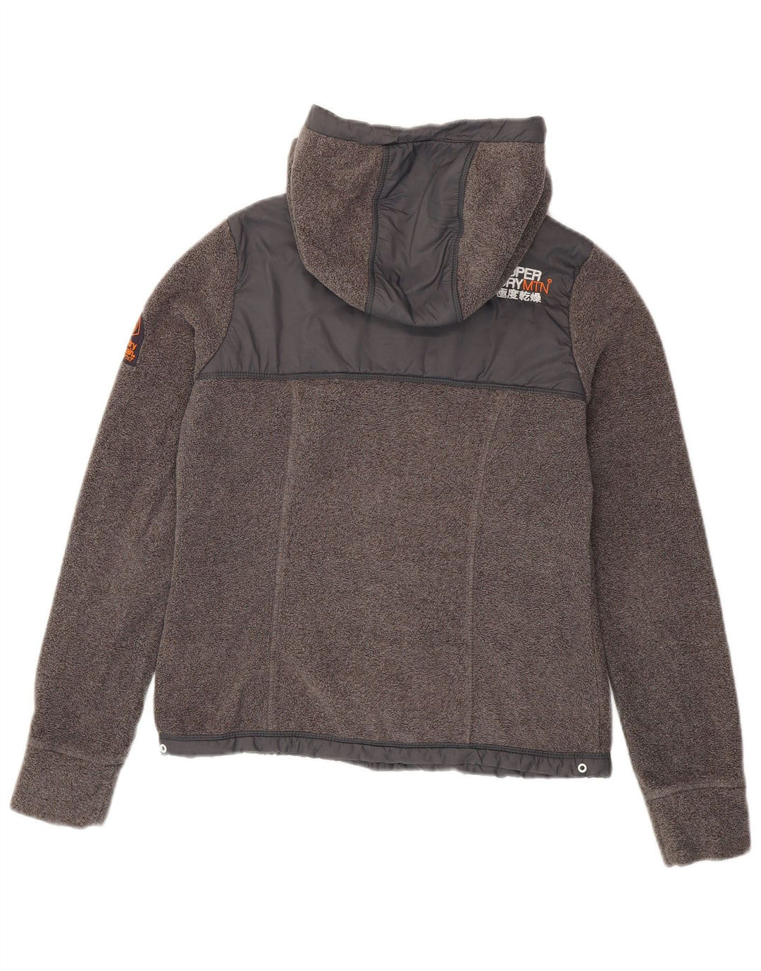 SUPERDRY Jachetă pentru drumeții cu glugă pentru femei UK 10 Poliester gri mic