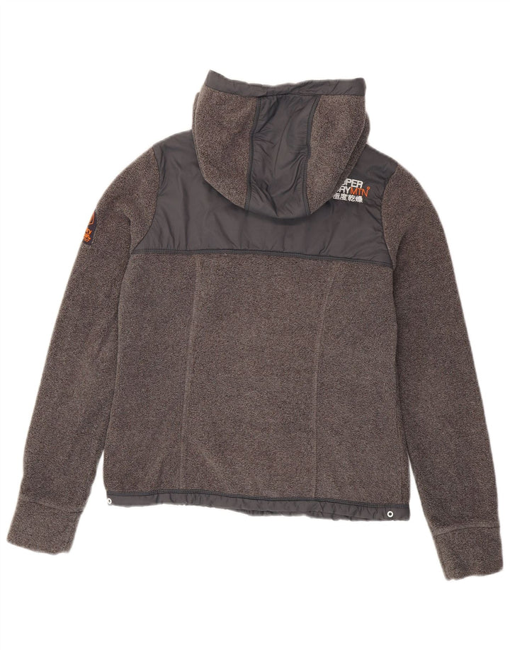 SUPERDRY Jachetă pentru drumeții cu glugă pentru femei UK 10 Poliester gri mic