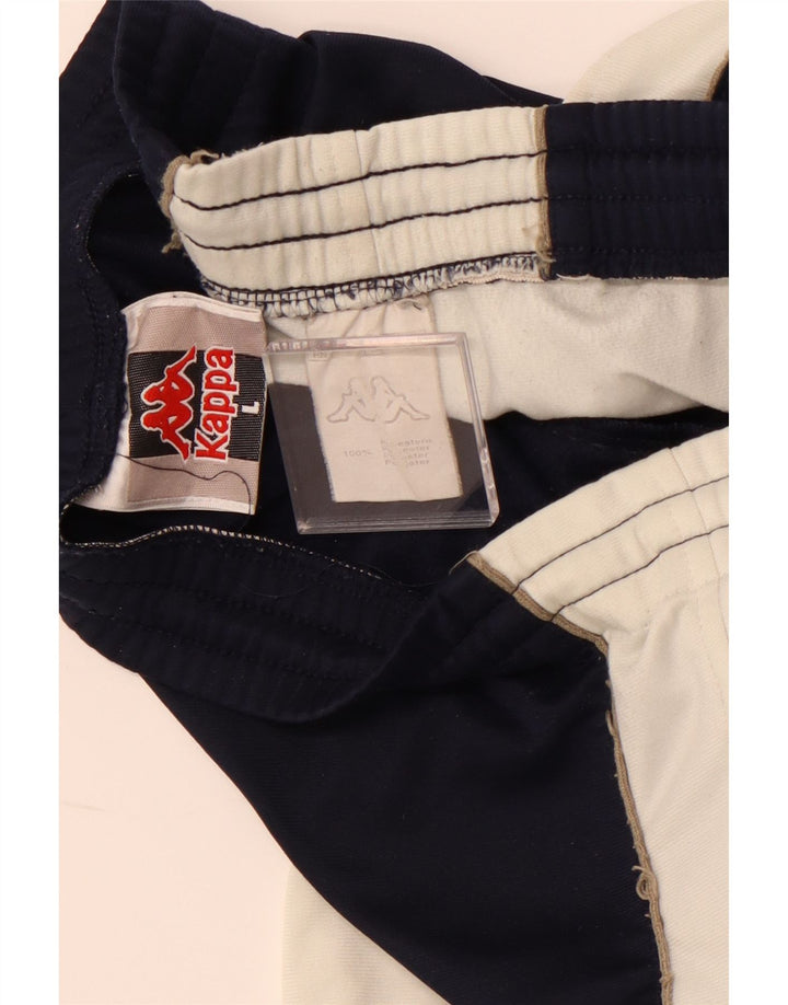 Pantaloni de trening pentru bărbați KAPPA, mari, bleumarin, poliester color bloc