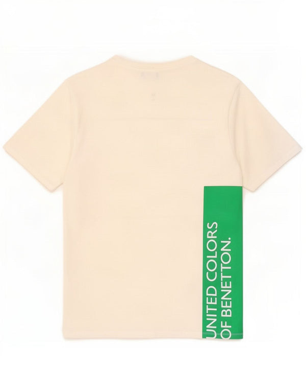 Tricou grafic Benetton pentru femei Top UK 18 XL Bumbac alb