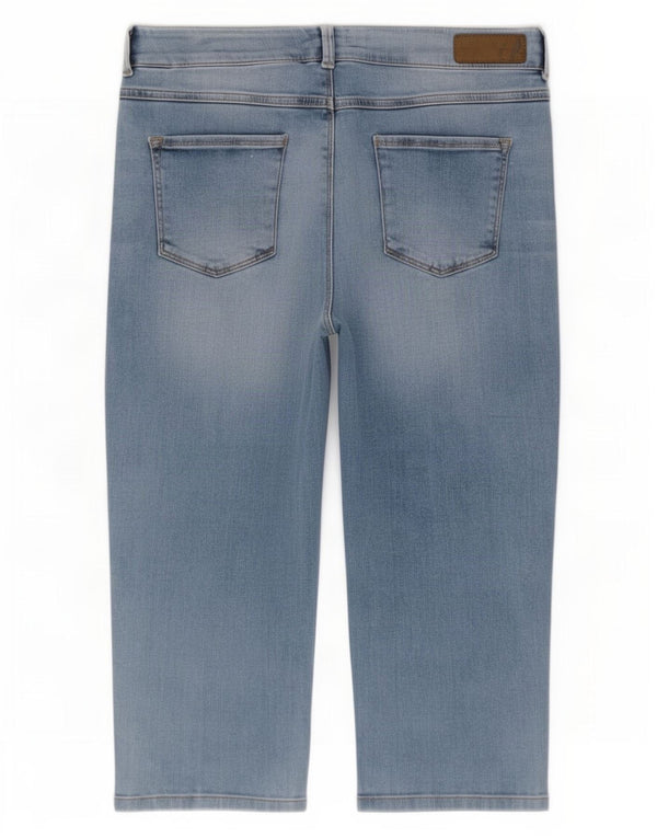 Marks & Spencer Blugi Capri pentru femei Boyfriend UK 12 Medium W30 Bumbac albastru