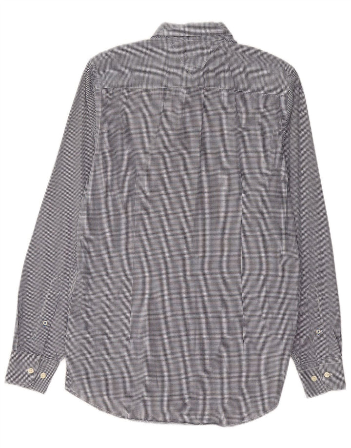 Cămașă pentru bărbați Tommy Hilfiger, slim fit, din bumbac mediu bleumarin cu picior de găină