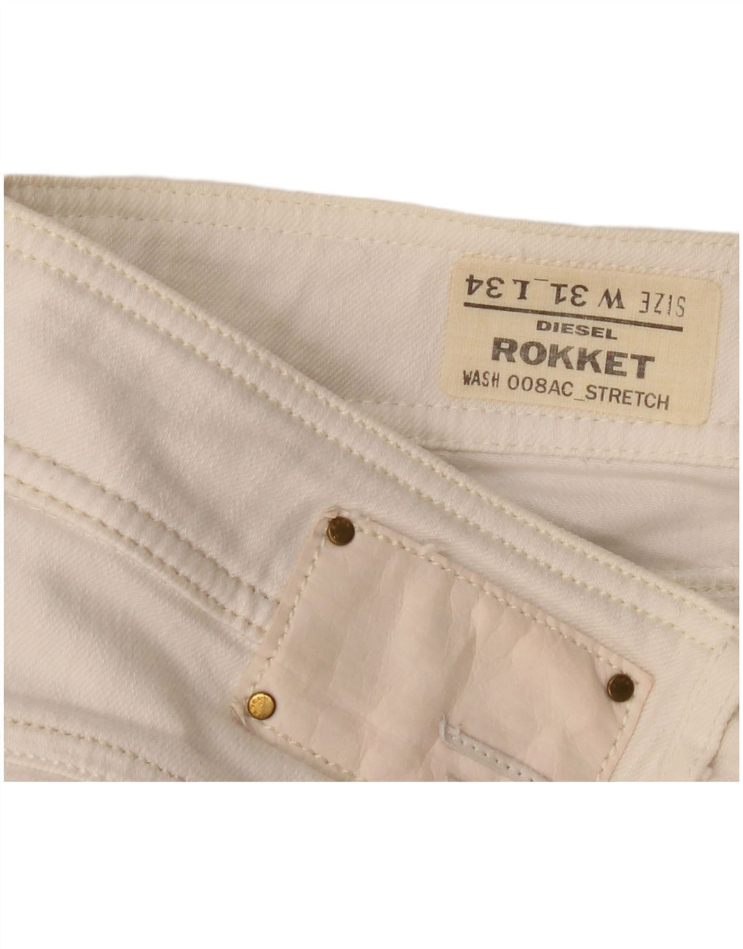 Jeans Rokket Slim pentru femei Diesel W31 L28 bumbac alb